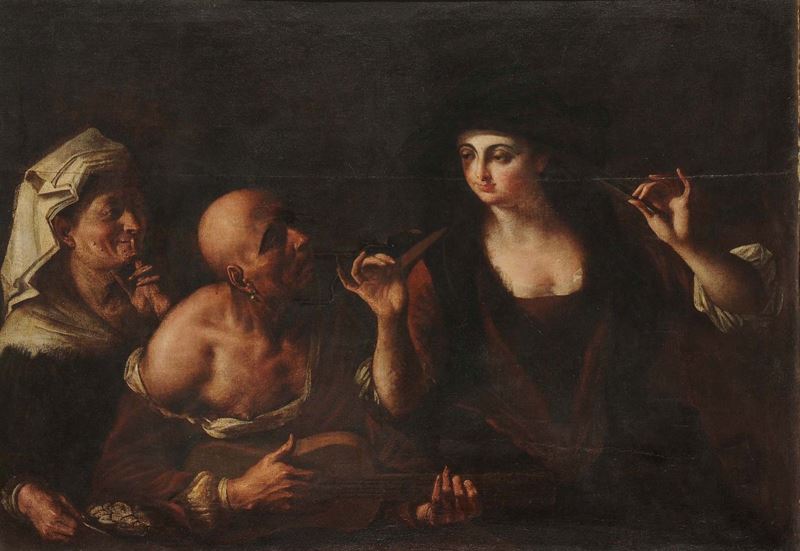 Lombardi (1650-1722) Scena di genere  - Asta Antiquariato e Dipinti Antichi - Cambi Casa d'Aste