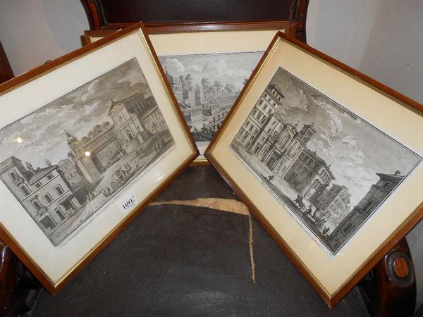 Lotto di dieci stampe di Giuseppe Vasi