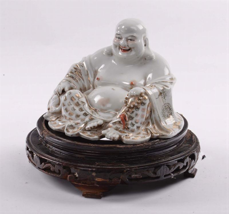 Buddha in ceramica bianca  - Auction Antiques and Old Masters - Cambi Casa d'Aste