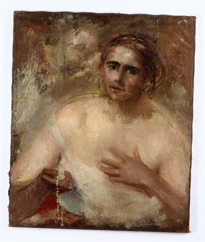 Pietro Gaudenzi (1880-1955)ritratto Femminile