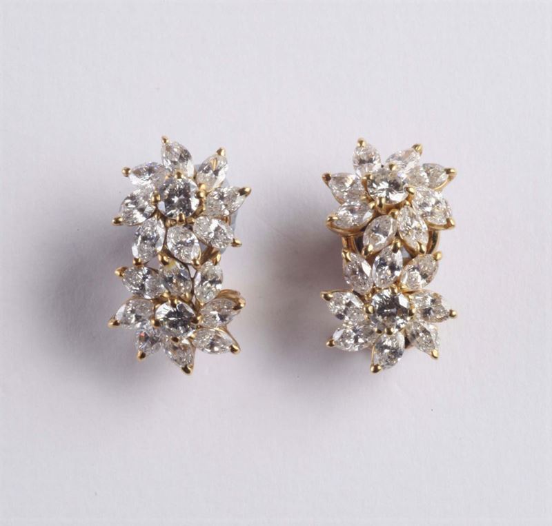 Chantecler, orecchini con diamanti  - Auction Silvers, Ancient and Contemporary Jewels - Cambi Casa d'Aste