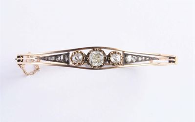Bracciale Rigido con Diamanti di Vecchio Taglio