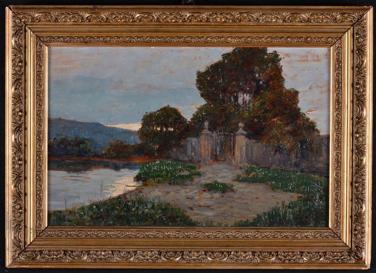 Giuseppe Sacheri ( 1863-1950)paesaggio Campestre