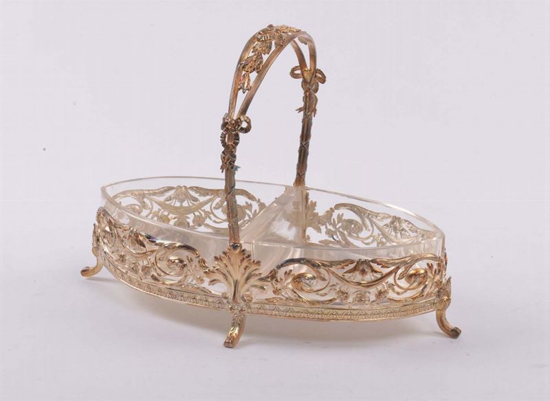 Centrotavola in metallo e cristallo  - Asta Antiquariato e Dipinti Antichi - Cambi Casa d'Aste