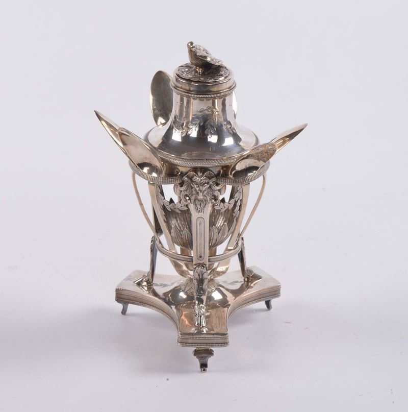 Zuccheriera in argento Carlo X con cucchiaini  - Asta Antiquariato e Dipinti Antichi - Cambi Casa d'Aste