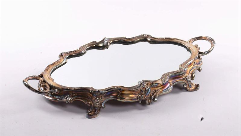 Centrotavola in metallo con specchio  - Asta Antiquariato e Dipinti Antichi - Cambi Casa d'Aste