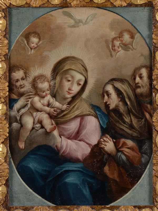 Scuola del XVIII secolo Madonna con Bambino e Santi