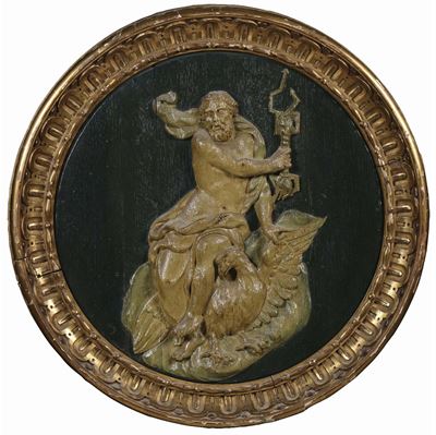 Coppia di Tondi con Bassorilievi Raffiguranti Santi, XVIII Secolo