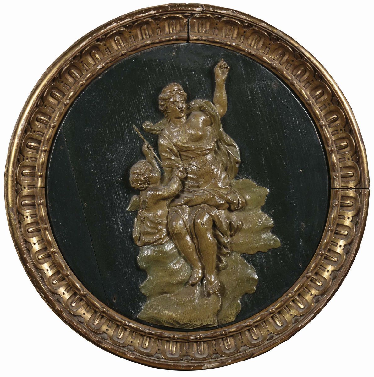 Coppia di Tondi con Bassorilievi Raffiguranti Santi, XVIII Secolo