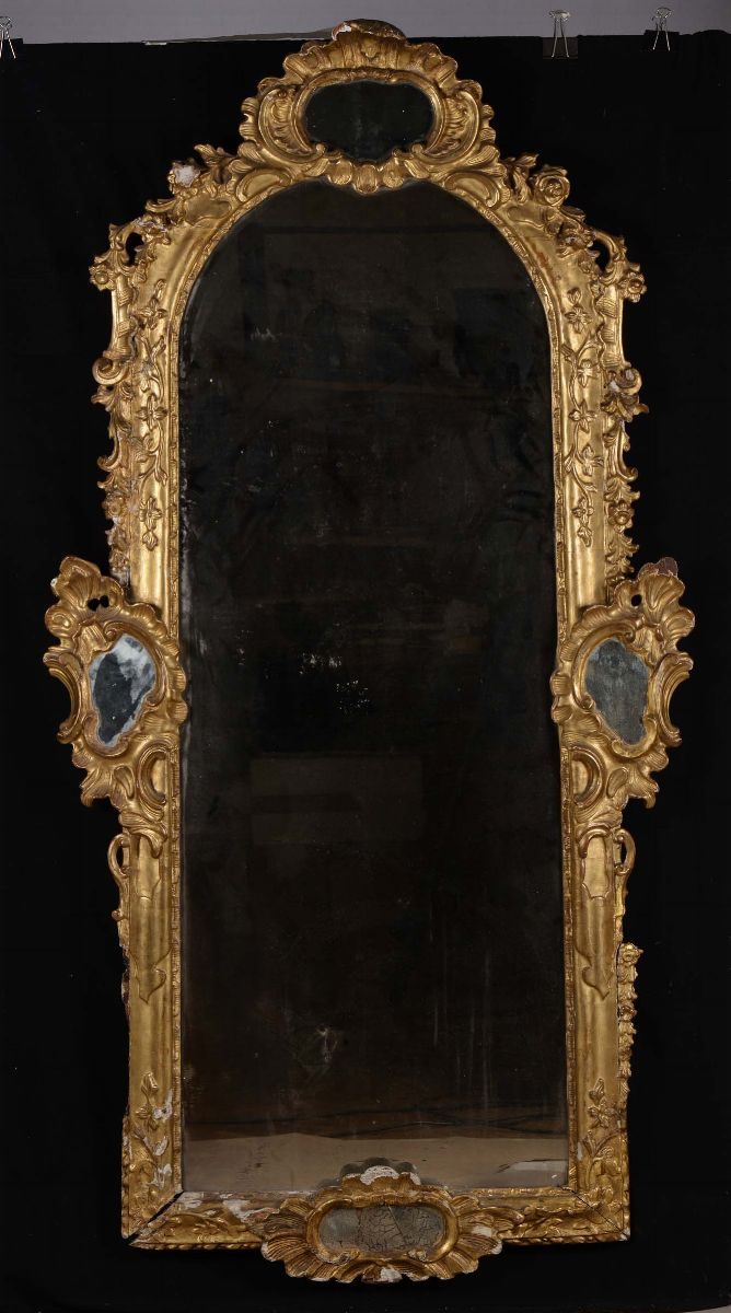 Specchiera dorata, XIX secolo  - Asta Antiquariato e Dipinti Antichi - Cambi Casa d'Aste