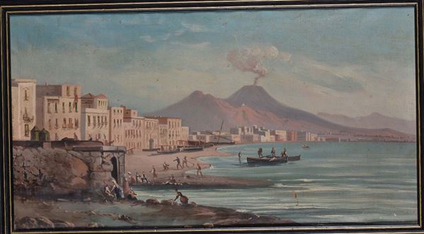 Anonimo della fine del XIX secolo Veduta di Napoli