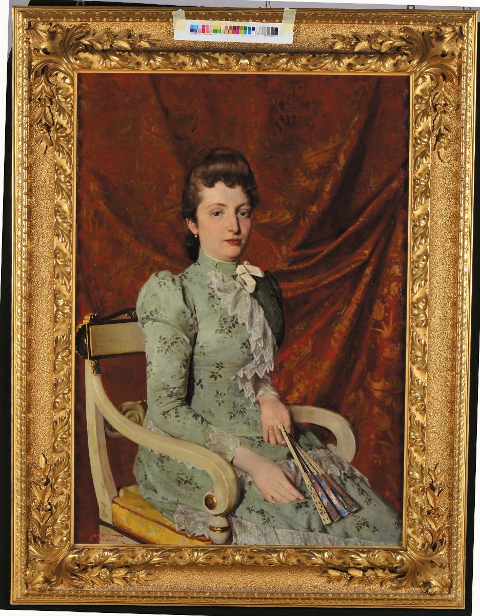 Cesare Viazzi (1857-1943)ritratto di Signora