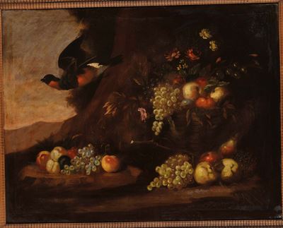 Anonimo del XVIII-XIX Secolonature Morte con Fiori e Frutta