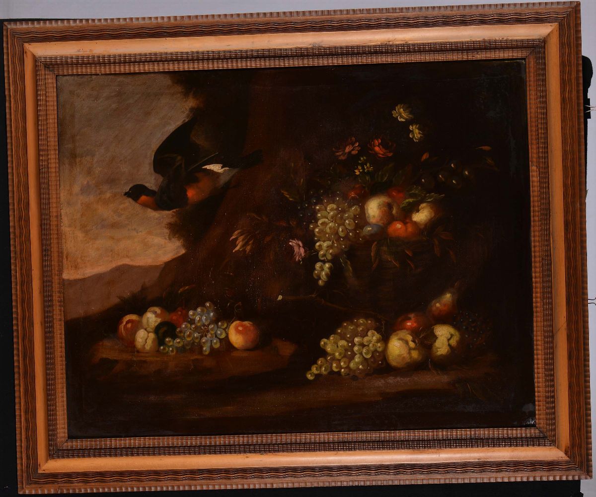 Anonimo del XVIII-XIX Secolonature Morte con Fiori e Frutta