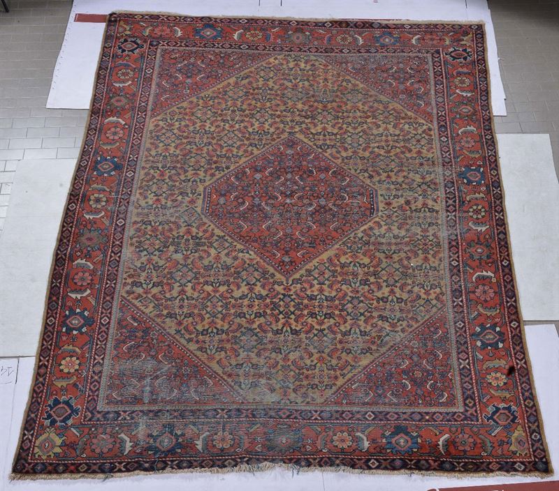 A Persia carpet end 19th early 20th century.Slight overall wear.  - Auction Furnishings and Works of Art from Important Private Collections - Cambi Casa d'Aste