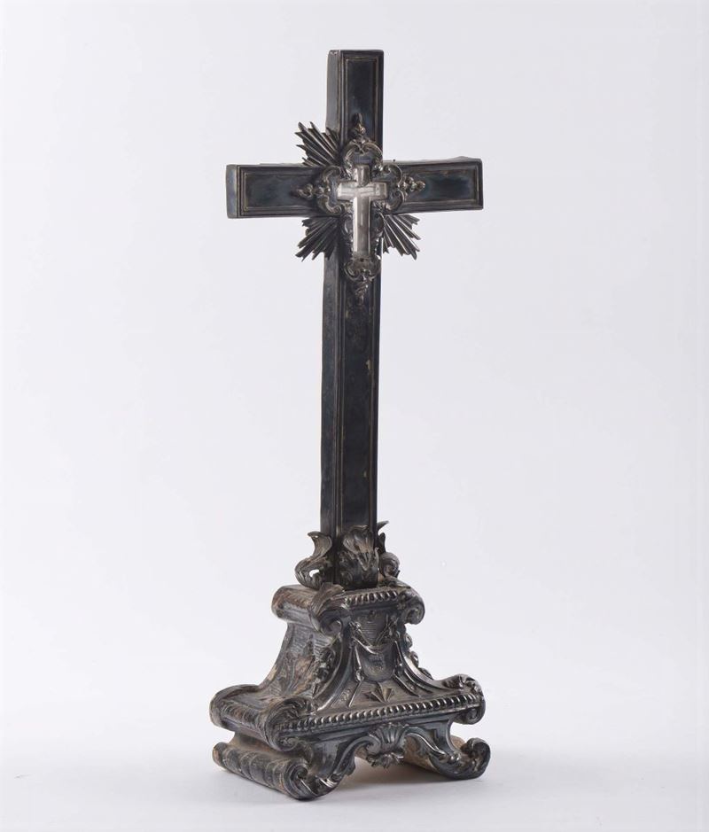 Crocefisso portareliquia argento, Torino prima metà XVIII  - Auction Antiques and Old Masters - Cambi Casa d'Aste