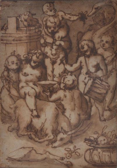 Scuola Genovese della Fine del XVI - Inizio XVII Secolobaccanale
