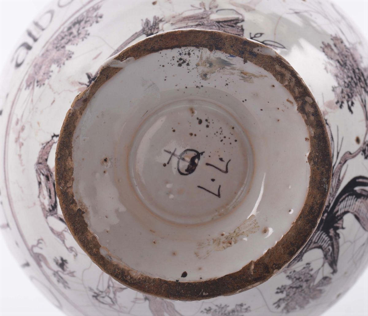 Boccale in Maiolica L.levantino, Savona Metà del XVIII Secolo