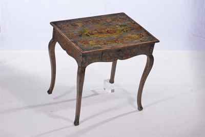 Tavolino in Legno Laccato, Genova XIX Secolo