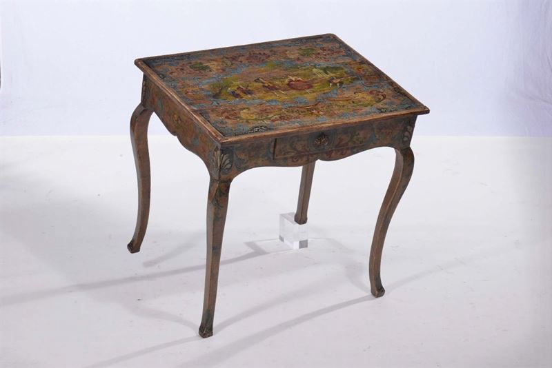 Tavolino in legno laccato, Genova XIX secolo  - Auction Antiques and Old Masters - Cambi Casa d'Aste
