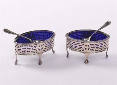 Coppia di Salierine in Argento, Londra 1785