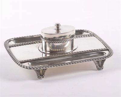 Calamaio Edoardiano in Argento, Inghilterra XIX Secolo