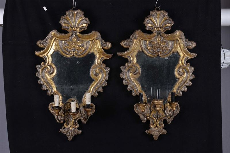 Coppia di ventoline in papier mache  - Auction Antiques and Old Masters - Cambi Casa d'Aste