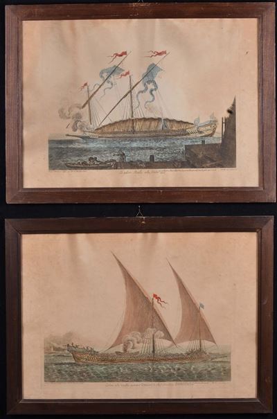 Quattro Stampe con Velieri