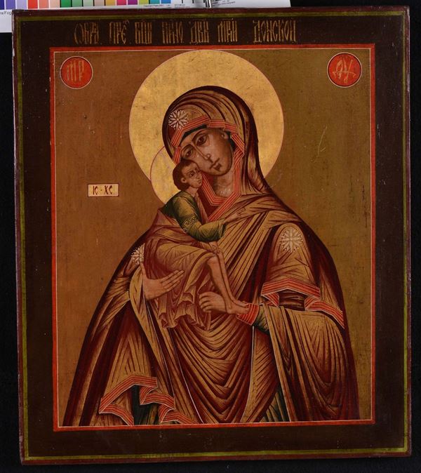 Icona raffigurante la Madre di Dio Donskaja, fine XIX secolo
