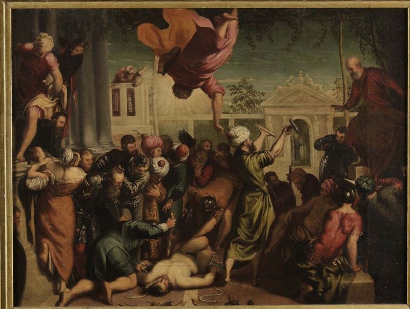 Jacopo Robusti il Tintoretto (1519-1594), copia da Miracolo dello schiavo  - Asta Antiquariato e Dipinti Antichi - Cambi Casa d'Aste