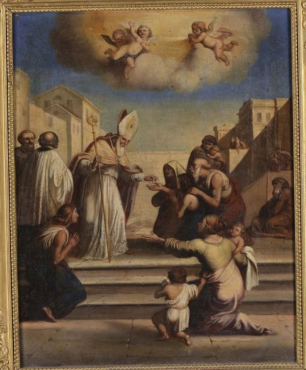 Gio Agostino Ratti (1699-1775), ambito di L'elemosina di San Martino