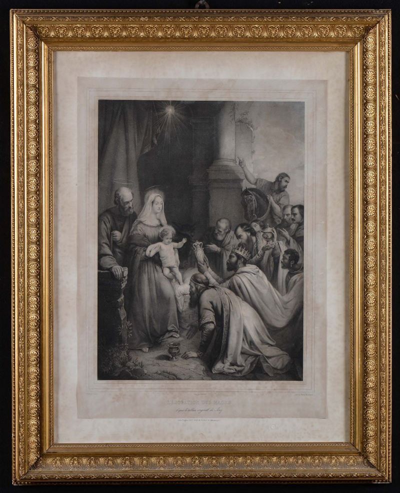 J. Jouy- Lemercierer, Herm. Raunheim L'Adoration des mages  - Auction Antiques and Old Masters - Cambi Casa d'Aste
