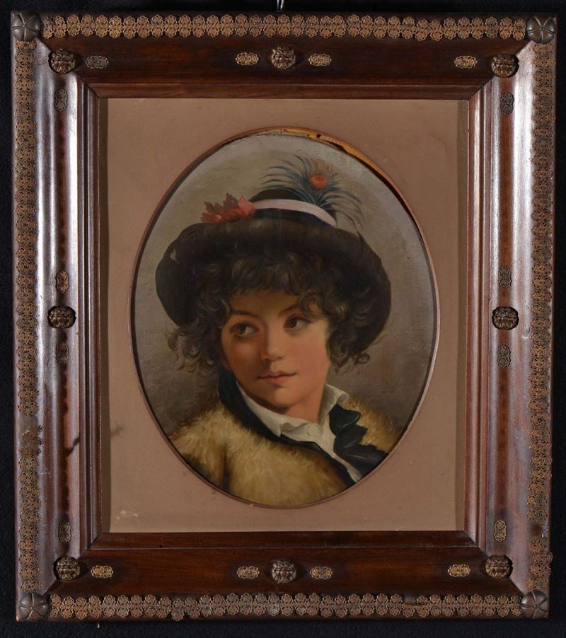 Anonimo del XIX secolo Ritratto di giovinetto  - Auction Antiques and Old Masters - Cambi Casa d'Aste