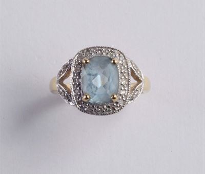 Anello con Topazio Azzurro