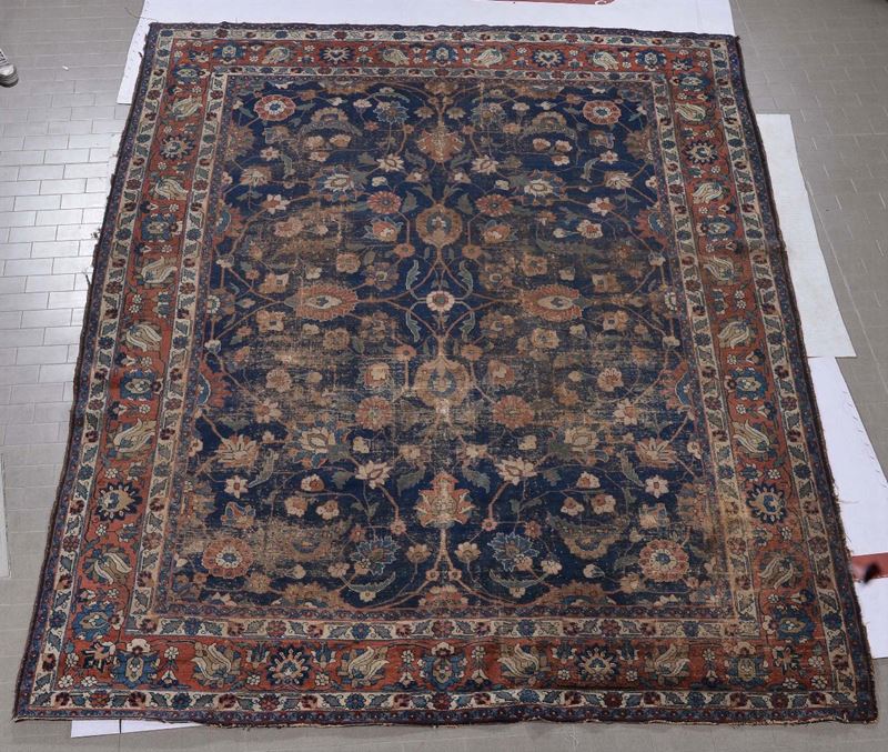A Nord-Ovest Persia end 19th century.Some hole and localised heavy wear.  - Auction Ancient Carpets - Cambi Casa d'Aste