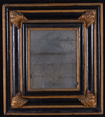 Specchiera in Legno Ebanizato e Dorato, XVIII Secolo