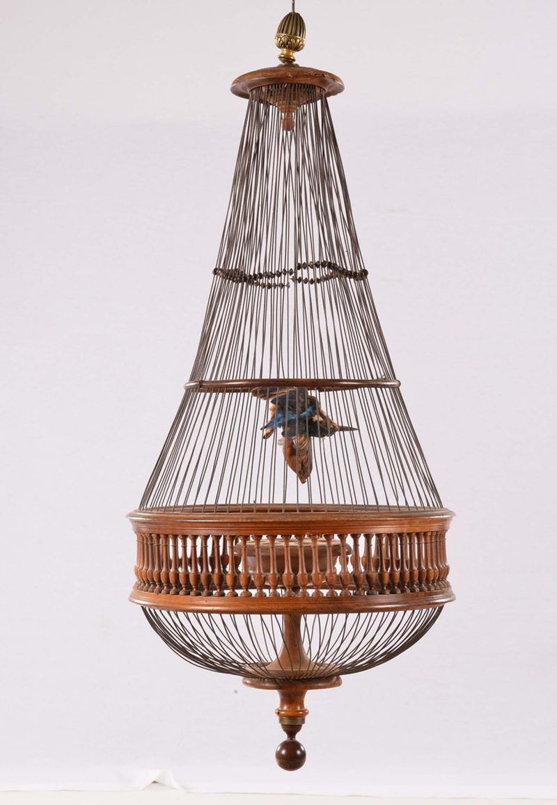 Gabbia per uccelli in legno  - Asta Antiquariato e Dipinti Antichi - Cambi Casa d'Aste