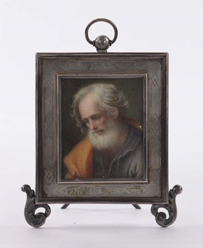 Miniatura Raffigurante Santo in Cornice