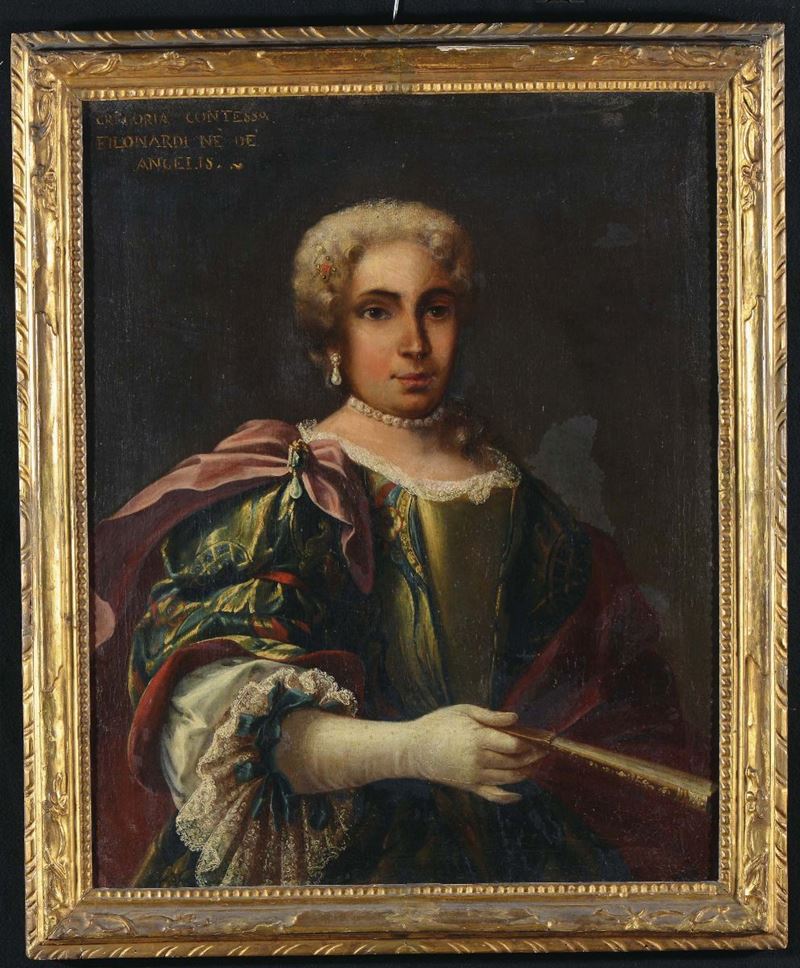 Scuola del XVIII secolo Ritratto femminile  - Auction Antiques and Old Masters - Cambi Casa d'Aste