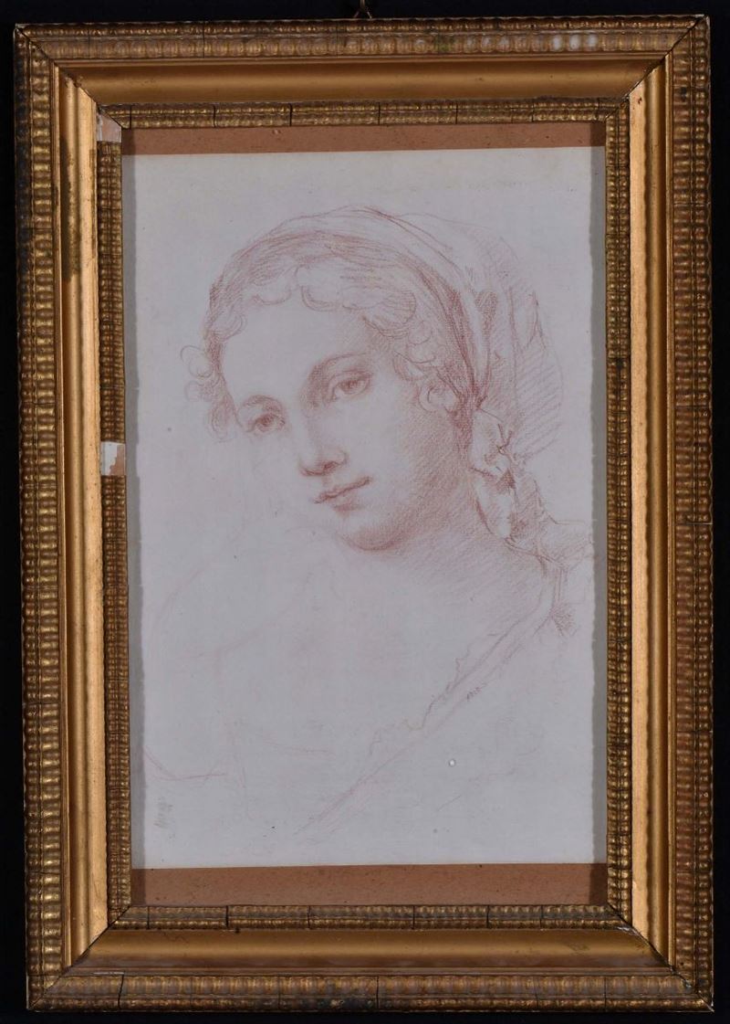 Scuola Italiana del XIX secolo Ritratto femminile  - Auction Antiques and Old Masters - Cambi Casa d'Aste
