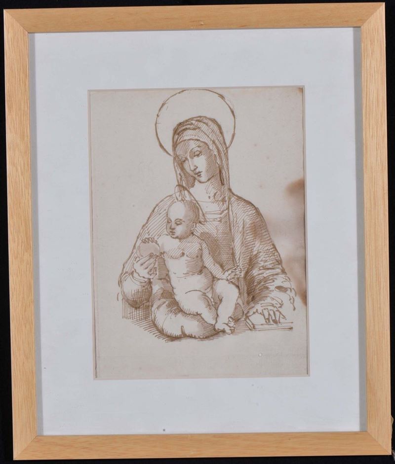 Anonimo del XVIII-XIX secolo Madonna con Bambino  - Asta Antiquariato e Dipinti Antichi - Cambi Casa d'Aste