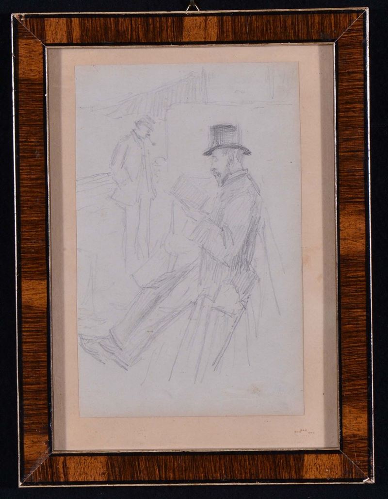 Scuola Francese Vecchio con tuba  - Auction Antiques and Old Masters - Cambi Casa d'Aste