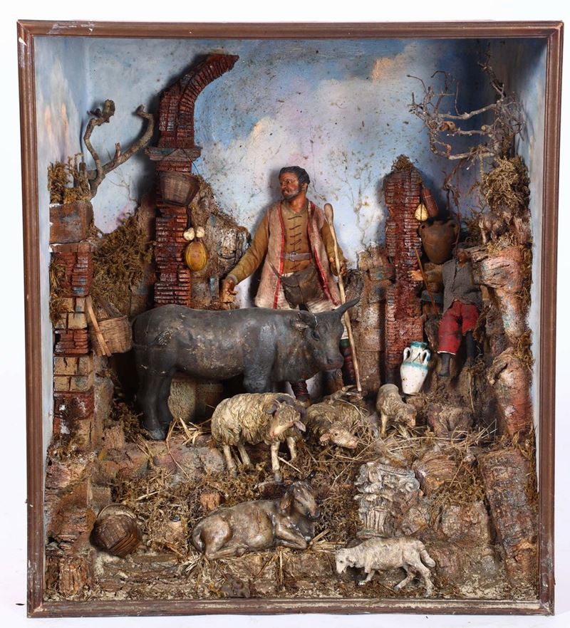 Scoglio di presepe napoletano  - Auction Fine Art - Cambi Casa d'Aste