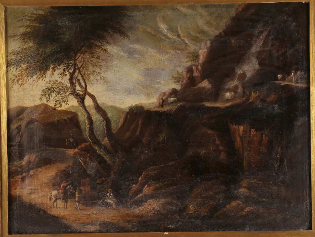 Scuola del XVIII Secolopaesaggi con Figure