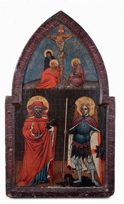 Maestro di Incisa Scapaccino (inizio XV Secolo)s.agostino e L’arcangelo Michele