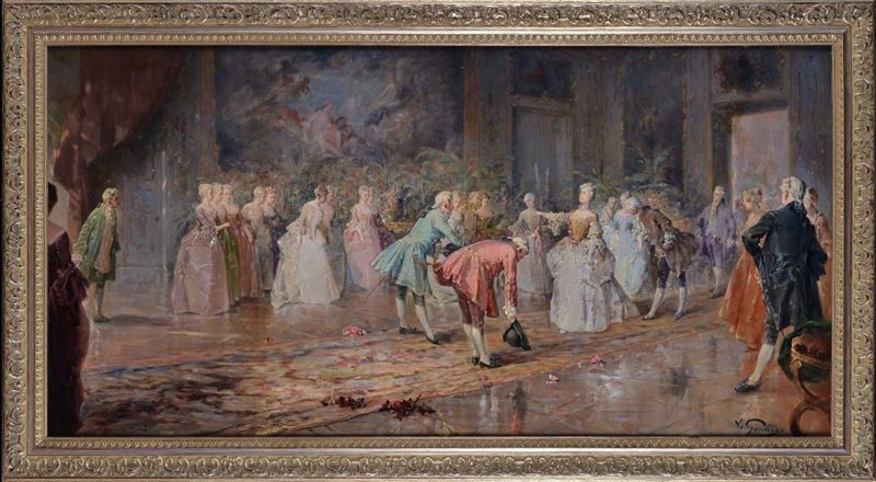 Louis Gontier (XIX-XX) Festa danzante  - Asta Dipinti del XIX e XX secolo - Cambi Casa d'Aste