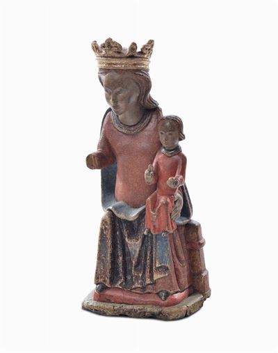 Scultore Spagnolo del XVII Secolomadonna con Bambino