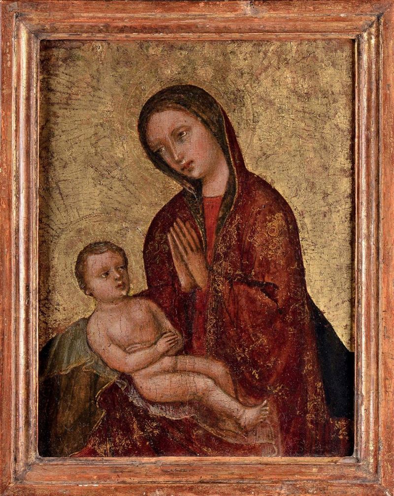 Zanino di Pietro (XV secolo) Madonna col Bambino  - Auction The Collestions of a Fine Bolognese Art Connoisseur - Cambi Casa d'Aste
