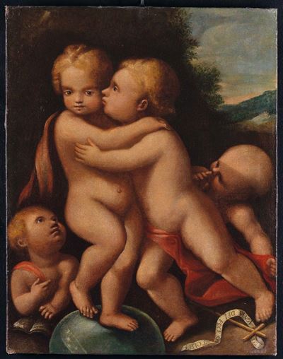 Scuola del XVIII Secoloputti con S.giovannino