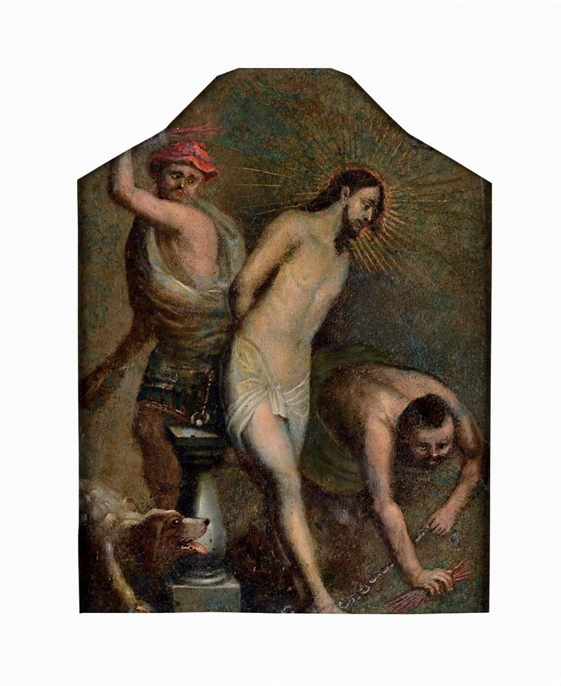 Scuola del XVIII secolo Cristo alla colonna  - Auction The Collestions of a Fine Bolognese Art Connoisseur - Cambi Casa d'Aste